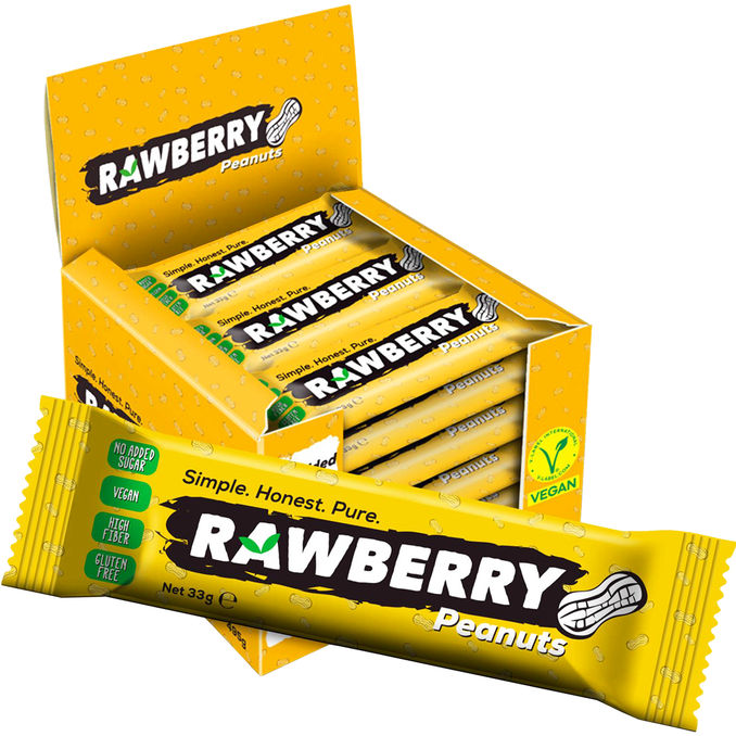 RAWBERRY Frucht- und Nussriegel Erdnuss, 15er Pack