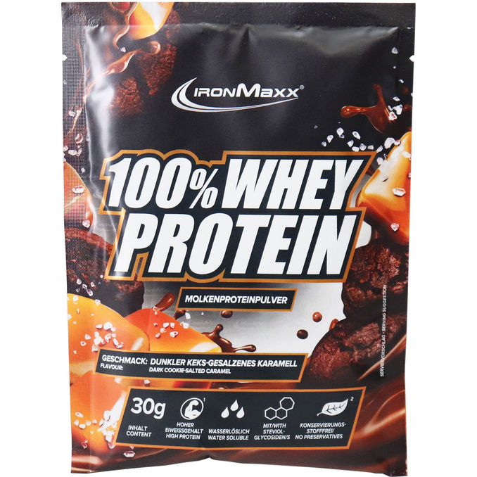 IronMaxx 100% Whey Protein Dark Cookie Salted Caramel, Mini