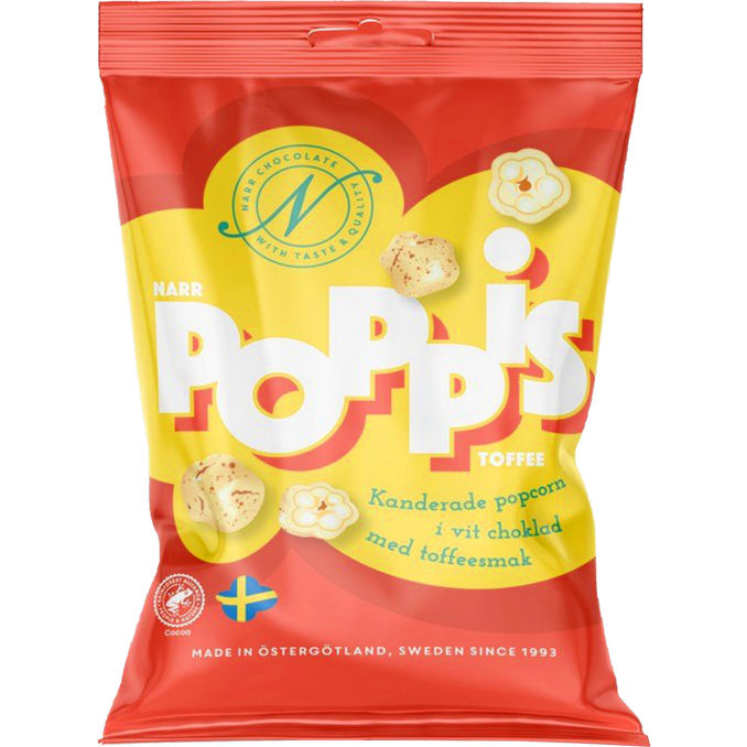 Narr Chocolate Poppis Toffee Vit Choklad