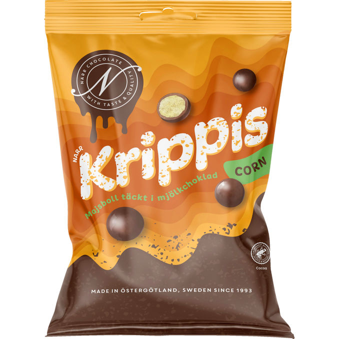 Narr Chocolate Krippis Majsbollar Mjölkchoklad