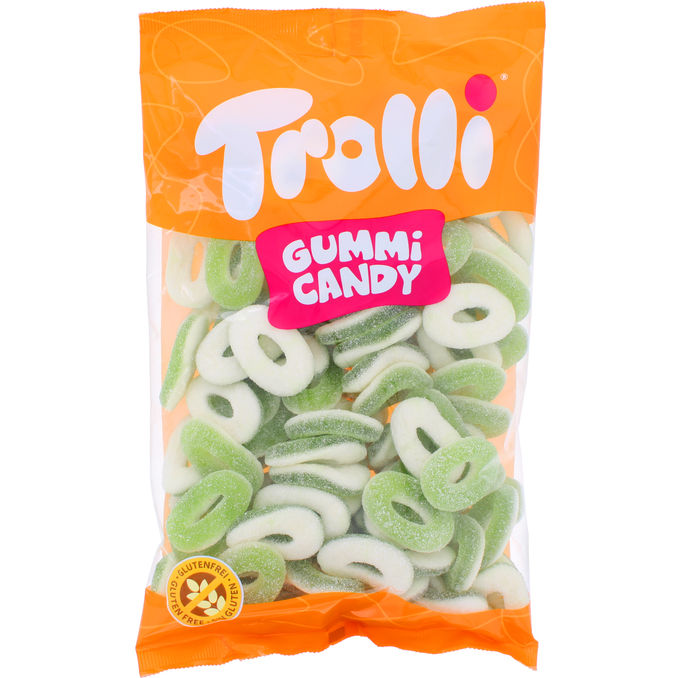 Trolli Glutenfri Skum- Og Vingummiringe 1 kg
