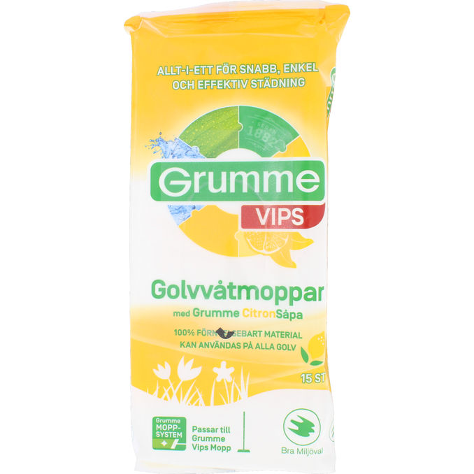 Grumme Gulvklude Wet Citrus 15 Stk