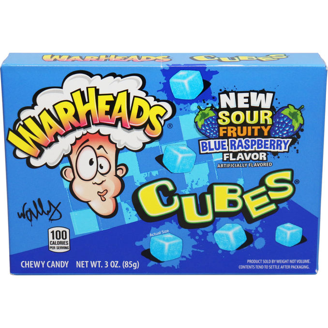 Warheads Cubes Blue Raspberry