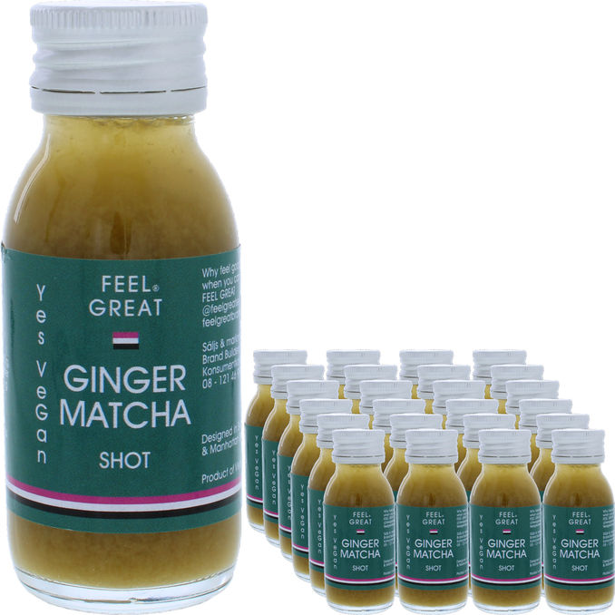 Feel great Ingefära Matcha Shot 24-pack