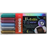 Kores Tussi-kynät Metalli 6-pack