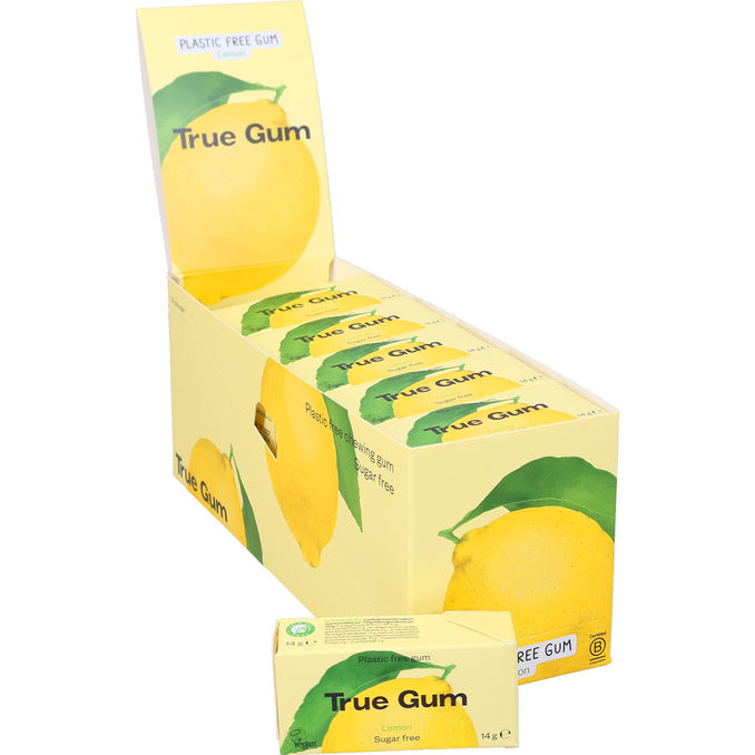 True Gum Tuggummi Citron Sockerfritt 24-pack