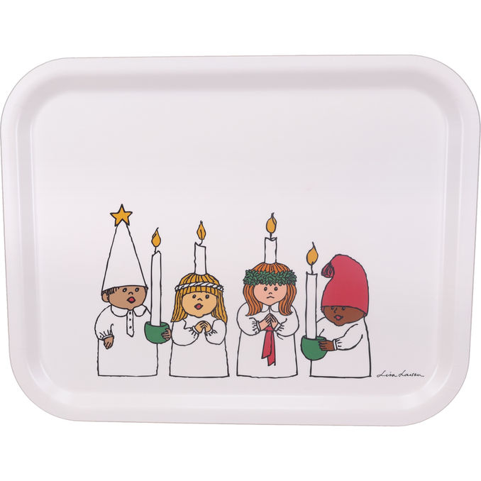 Optodesign Bricka Lucia Vit 36x28cm