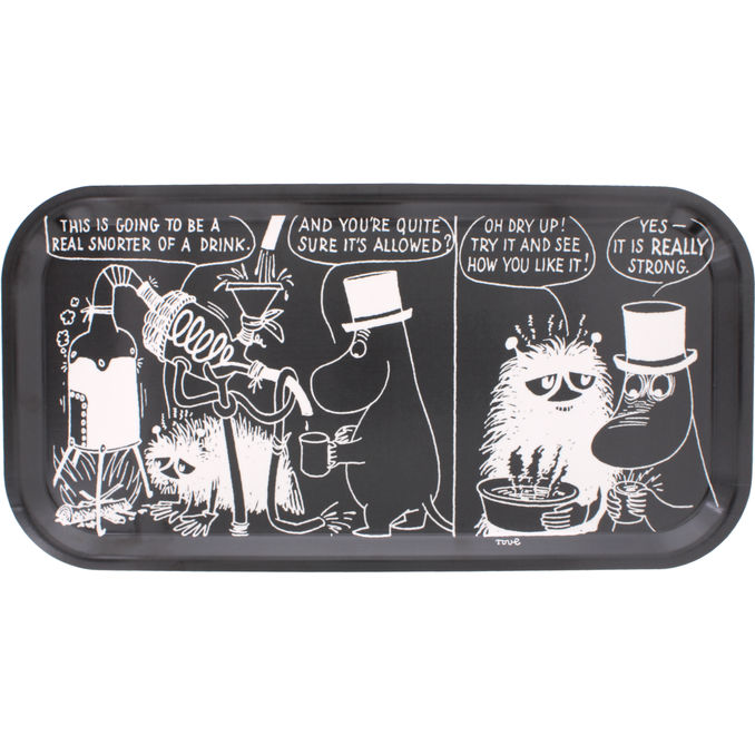 Optodesign Bricka Mumin Svart 43x22cm