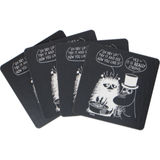 Optodesign Glasunderlägg Mumin Svart 4-pack