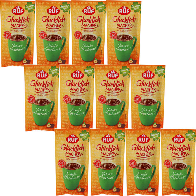 Ruf Tassenpudding Schoko Haselnuss, 12er Pack 