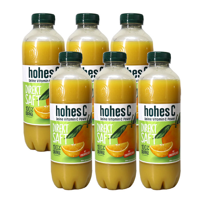 Hohes C Direktsaft Orange, 6er Pack (EINWEG) zzgl. Pfand