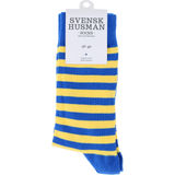 Svensk husman Blå & Gule Stribede Sokker 36-40 