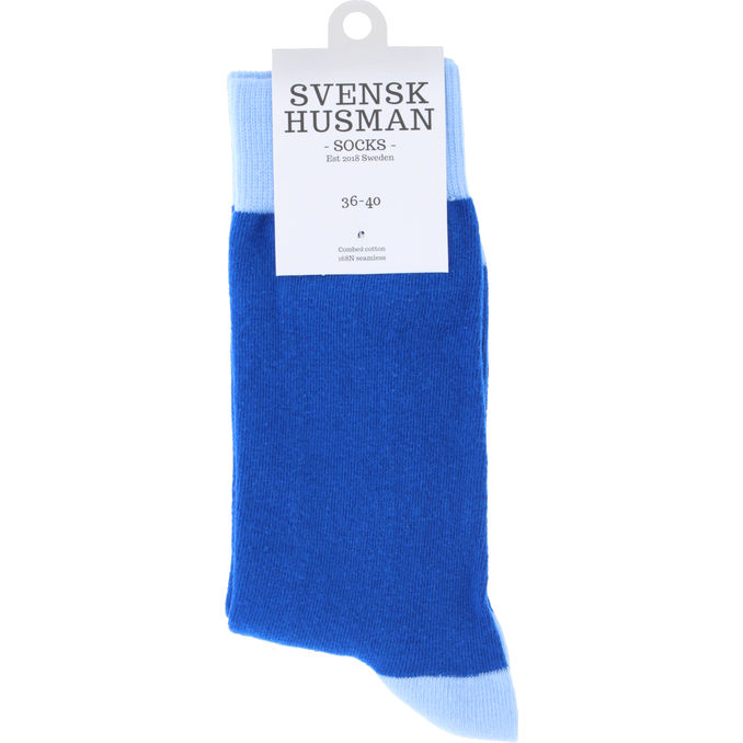 Svensk husman Blå & Lyseblå Sokker 36-40