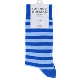 Svensk husman Blå & Lyseblå Stribede Sokker 36-40