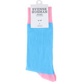 Svensk husman Strumpor Rosa/Turkos Stl. 41-46