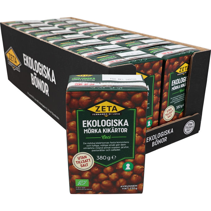 Zeta Mörka Kikärtor Eko 16-pack