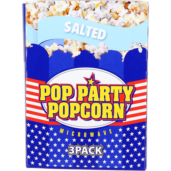 Pop Party Mikrobølgeovn Popcorn 3-pak