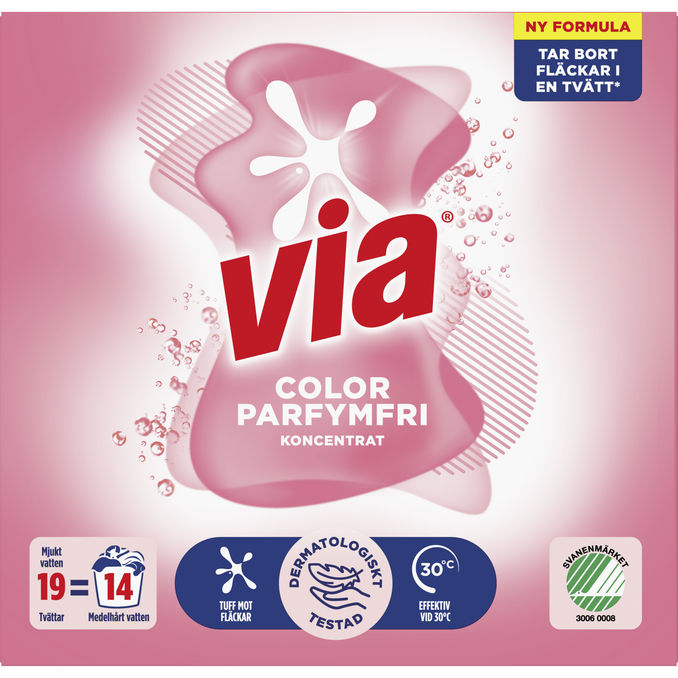 Via Tvättmedel Colour Parfymfri