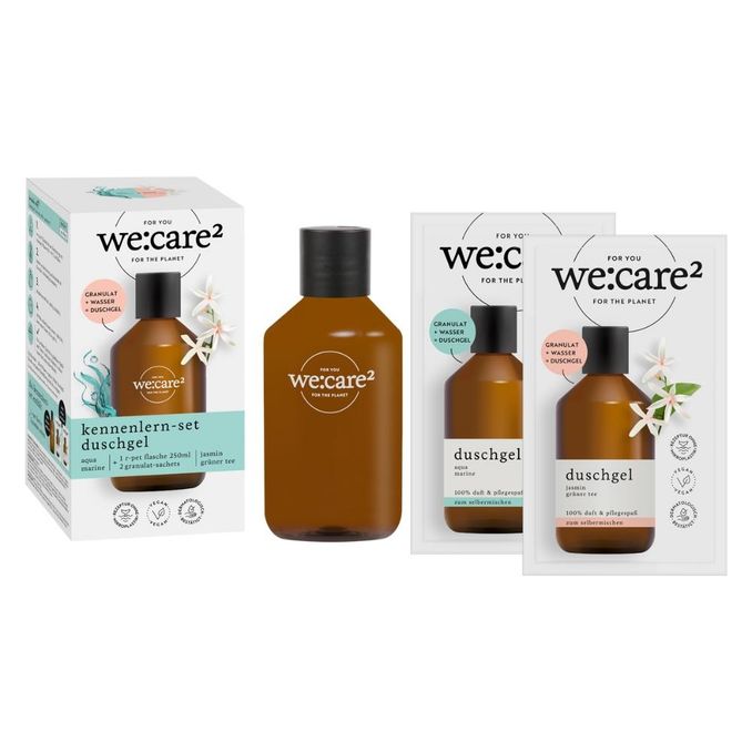 we:care² Kennenlern-Set Duschgel-Granulat
