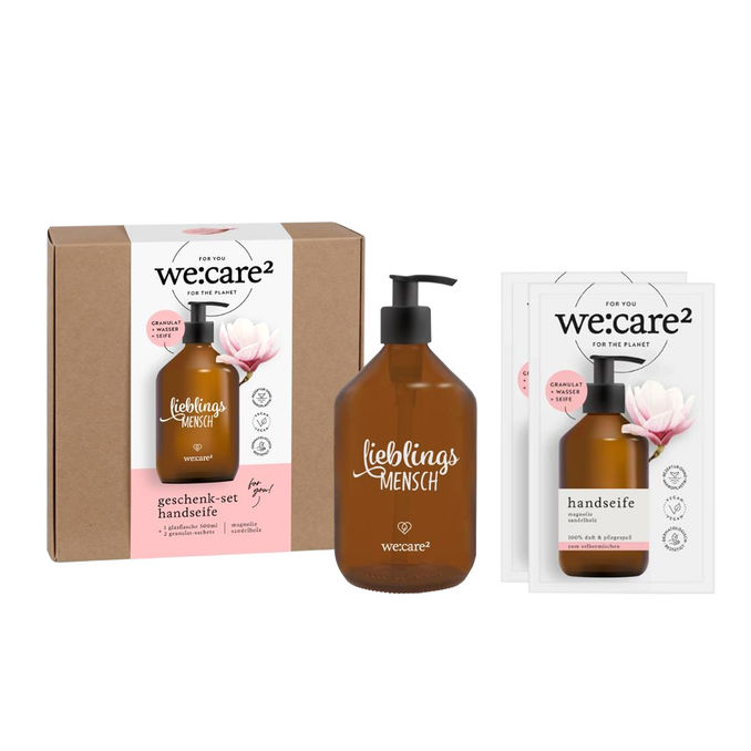 we:care² Geschenkset Handseifen-Granulat Magnolie & Sandelholz
