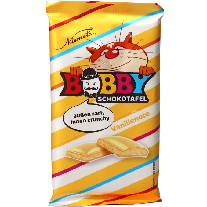 Bobby Schokotafel mit Vanillecrunch