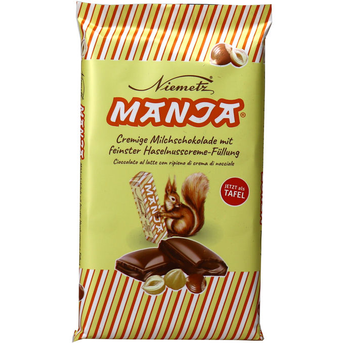 Manja Schokolade Haselnusscreme-Füllung