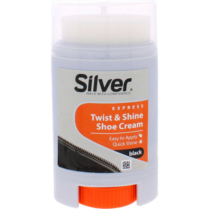 Silver Twist & Shine Shoe Cream Black