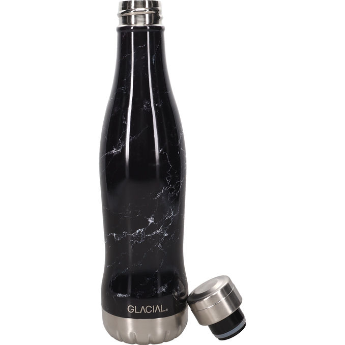 GLACIAL Vandflaske Black Marble 600 ml
