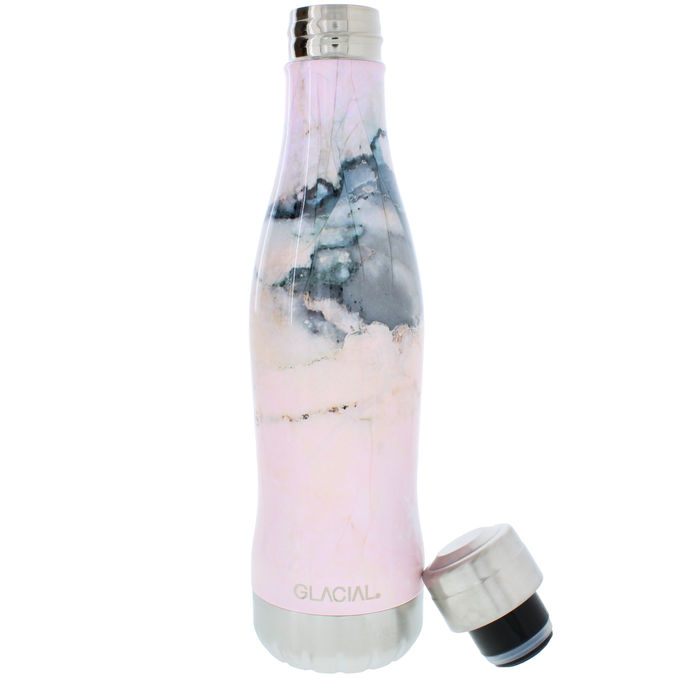 GLACIAL Juomapullo Pink Marble