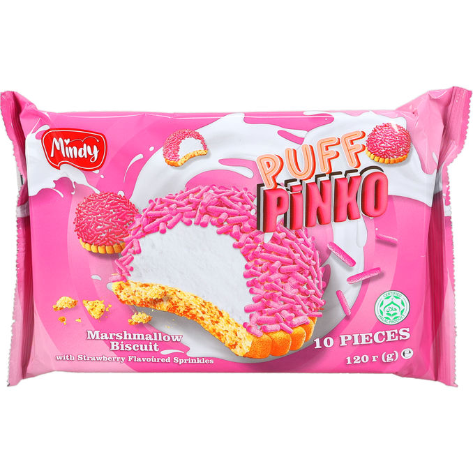 Mindy Vaahtokarkkikeksit Mansikka