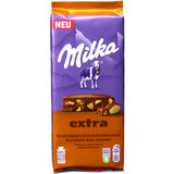 Mindestens haltbar bis: 20.03.2026 Milka Schokolade Karamell-Salz-Mandel