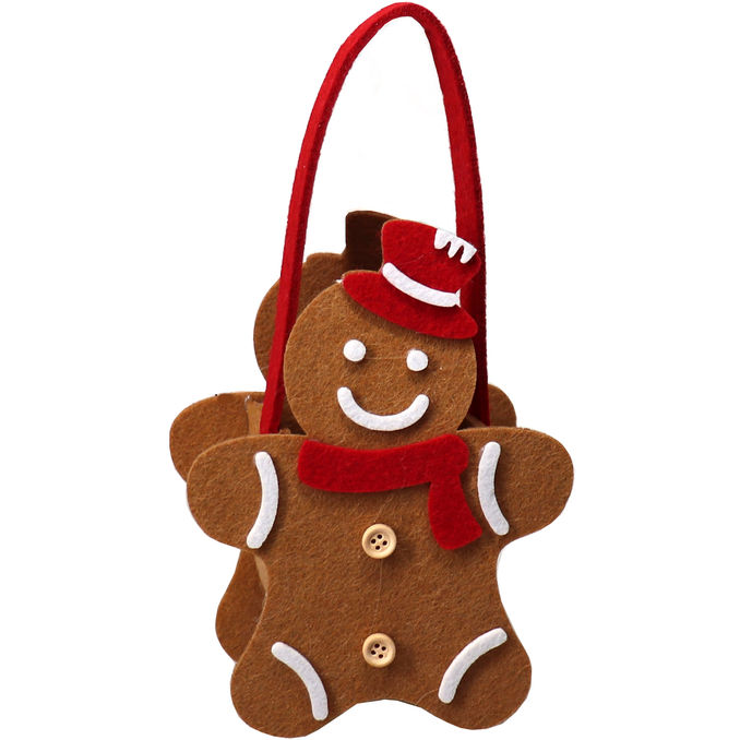MAXX10GROUP Filz-Geschenktasche Lebkuchenfigur