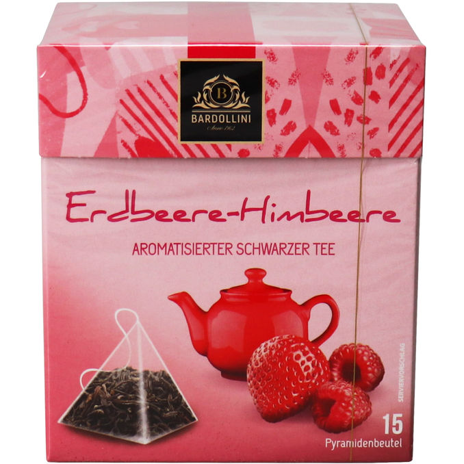 Bardollini Schwarzer Tee Erdbeer-Himbeer
