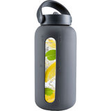 GOURMETmaxx Glas-Trinkflasche Anthrazit