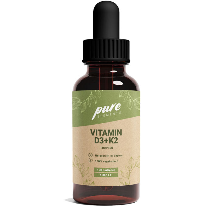 pure Elements Vitamin D3+K2 Tropfen