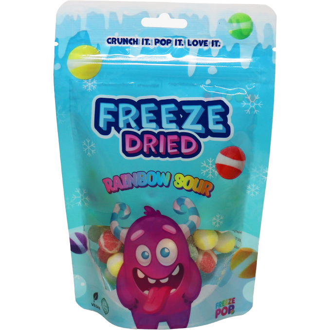 Freeze Pop Gefriergetrocknete Regenbogen-Süßigkeiten Sauer