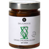 Deligreece Grüne Chalkidiki Oliven mit Stein in Salzlake