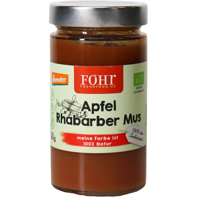 Föhr Genussmanufaktur BIO Apfel- Rhabarbermus