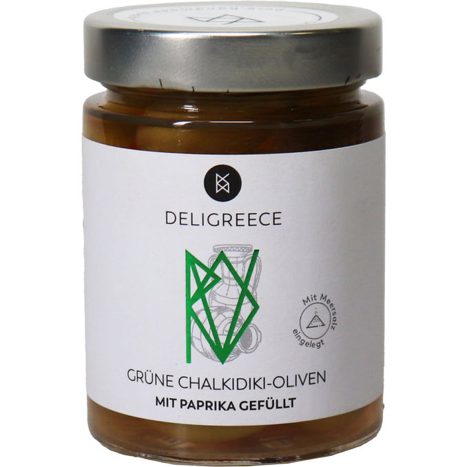 Deligreece Oliven mit Paprika