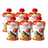 Mindestens haltbar bis: 14.01.2026 Freche Freunde BIO Quetschie Apfel, Birne mit Zimt, Reis & Dinkel, 6er Pack