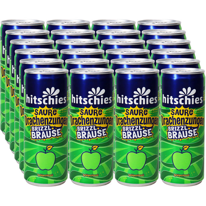 Hitschies Saure Drachenzungen Getränk Apfel, 24er Pack (EINWEG) zzgl. Pfand