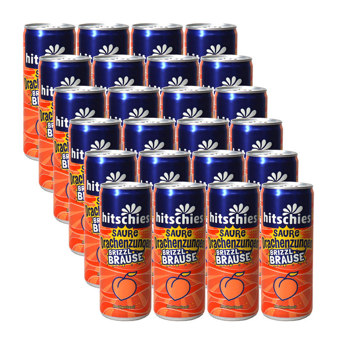 Hitschies Saure Drachenzungen Brause Pfirsich 24er Pack (EINWEG) zzgl. Pfand