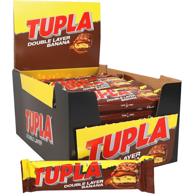 Tupla Chokoladebarer Double Layer Banan 42-pak