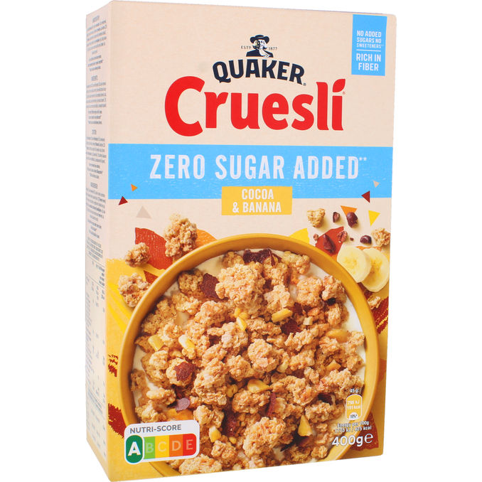 Quaker Cruesli Kakao & Banan U. Tilsat Sukker