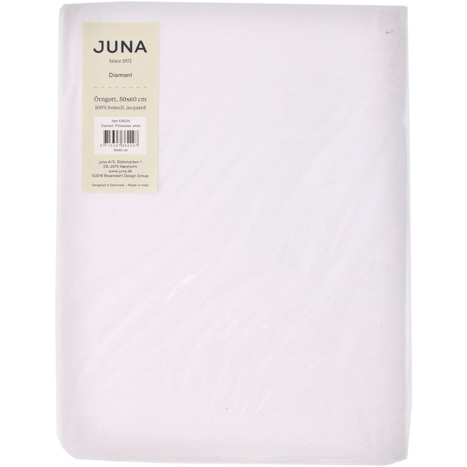 JUNA Hovedpudebetræk Diamant 60x50 cm Hvidt
