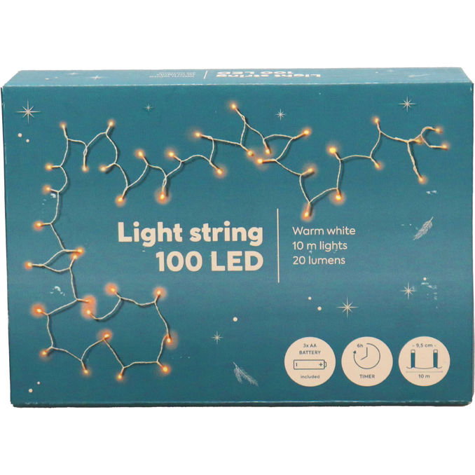 Zerostock LED-Lichterkette Warmweiß
