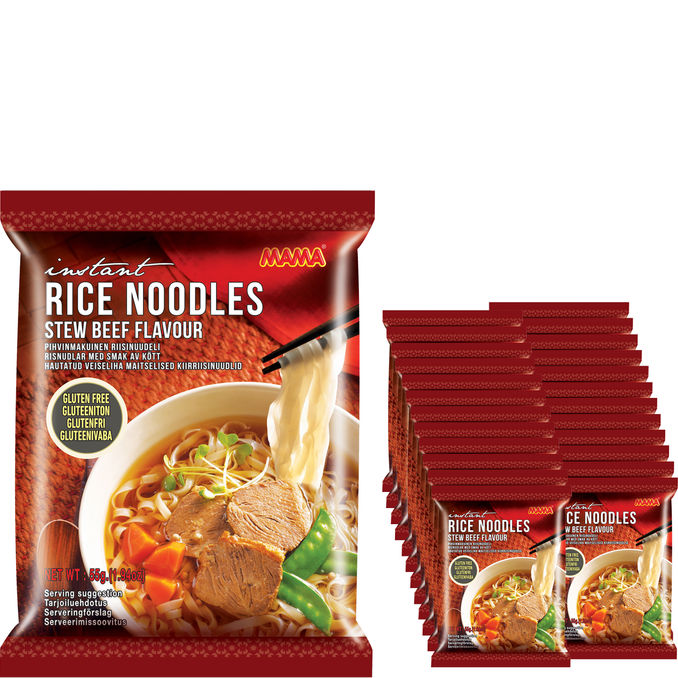 Mama Riisinuudeli Naudanlihanmakuinen 30-pack