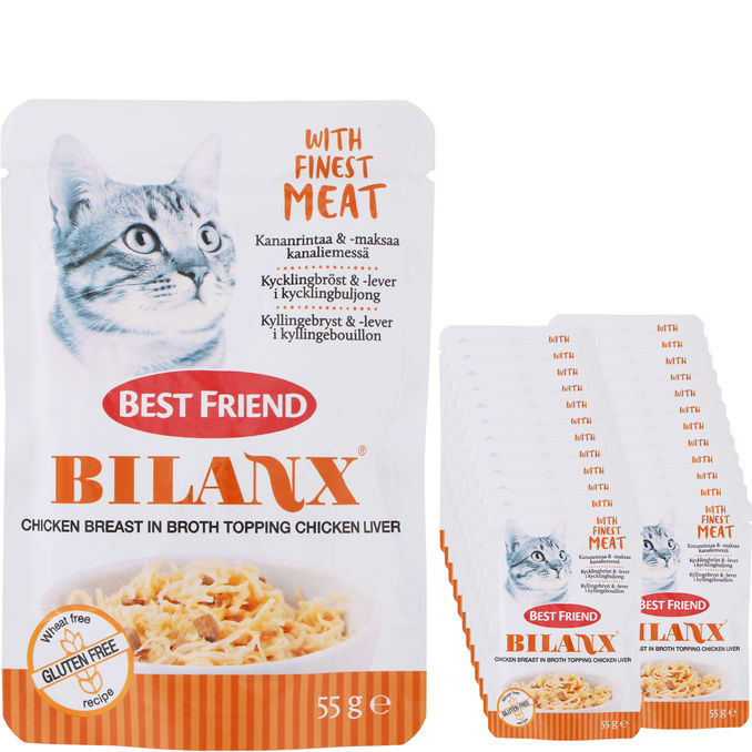 Best Friend Bilanx Kyllingebryst & Lever Vådfoder 24-pak