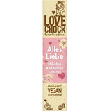 Mindestens haltbar bis: 25.04.2026 Lovechock BIO Vegane Schokolade Hibiskus
