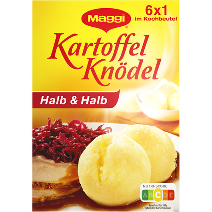 Maggi Kartoffelknödel Halb & Halb im Kochbeutel
